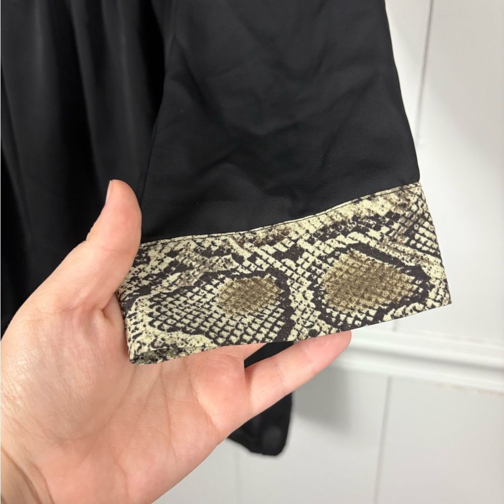Zara Basic Black Python Snake Trim Mini Dress Siz… - image 7